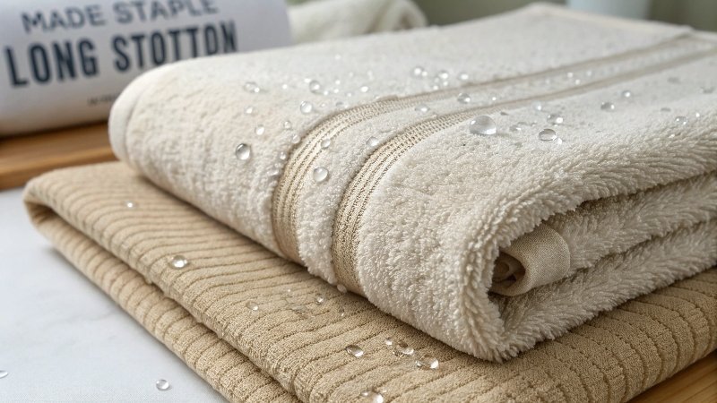 a person feeling the soft texture of a towel