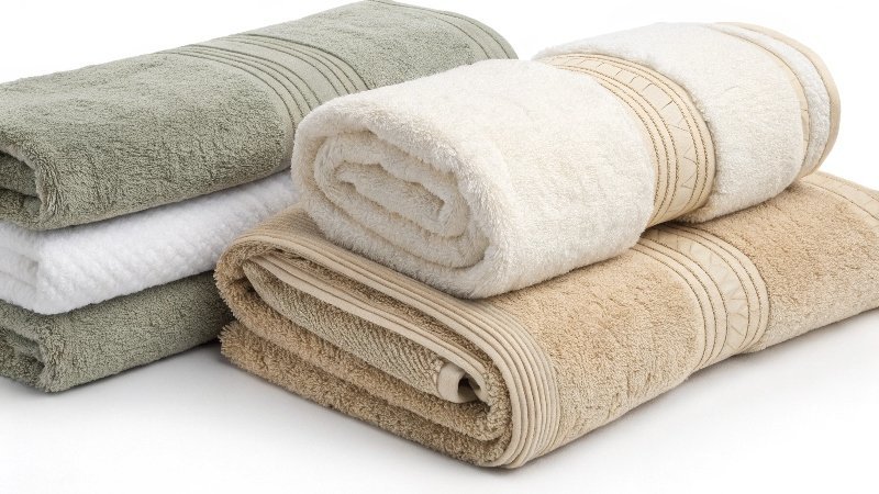 a close-up shot of luxurious cotton towel texture