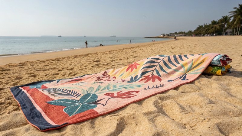 Ręcznik plażowy to duży ręcznik chłonny