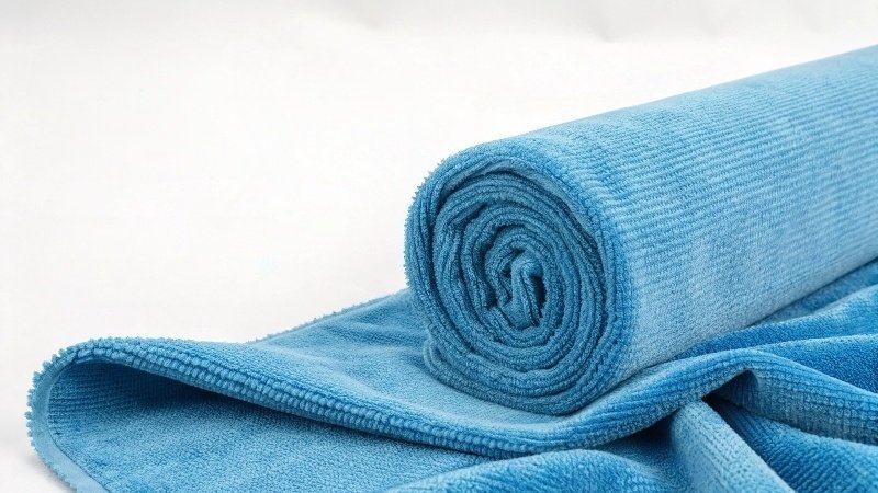 Schema van de 80/20 polyester-polyamide gesplitste vezelstructuur van hoogwaardige microvezel