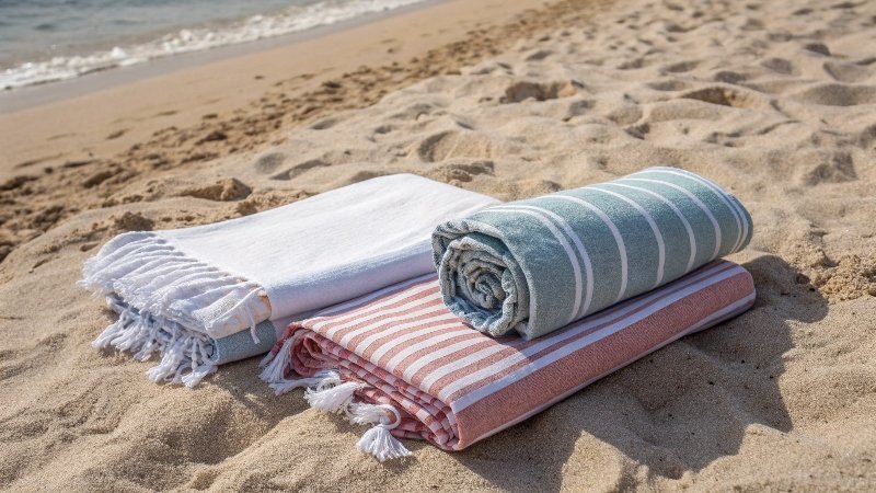 Turkish towel at the beach