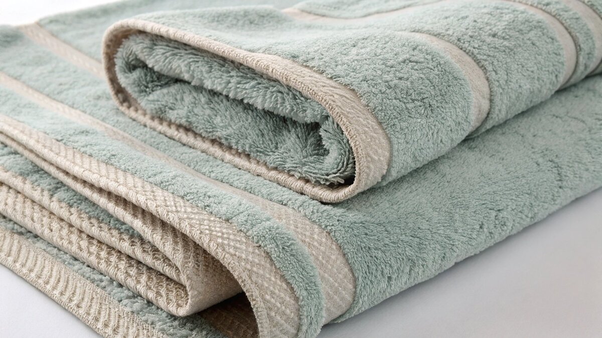 a close-up of a white terry towel's loops