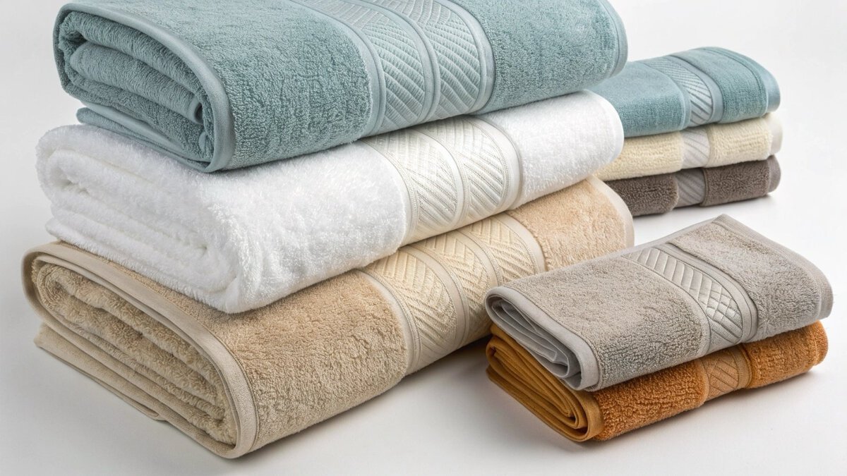 Various raw fibers: fluffy cotton, smooth bamboo, and shiny polyester