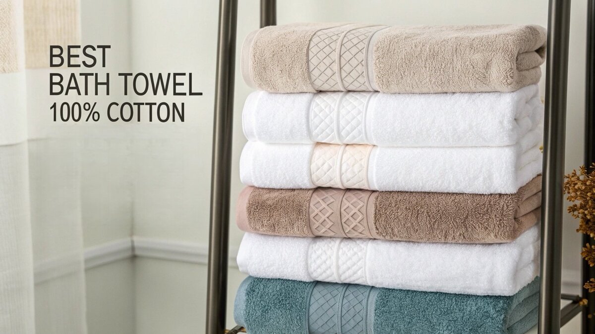 Une pile de luxueuses serviettes de bain en coton turc et égyptien