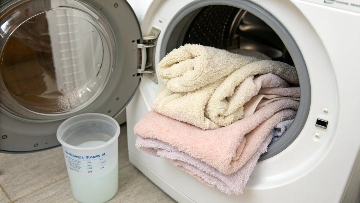 Washing machine settings for soft towels