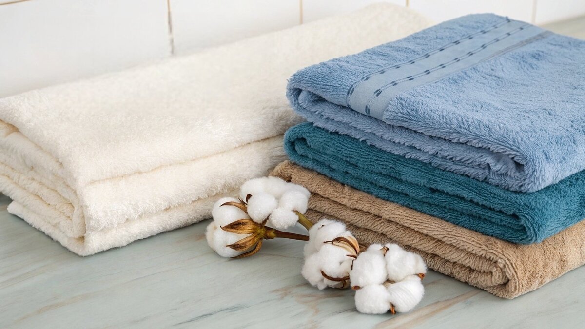 Microfiber towel mixed with cotton towels in a washing machine.