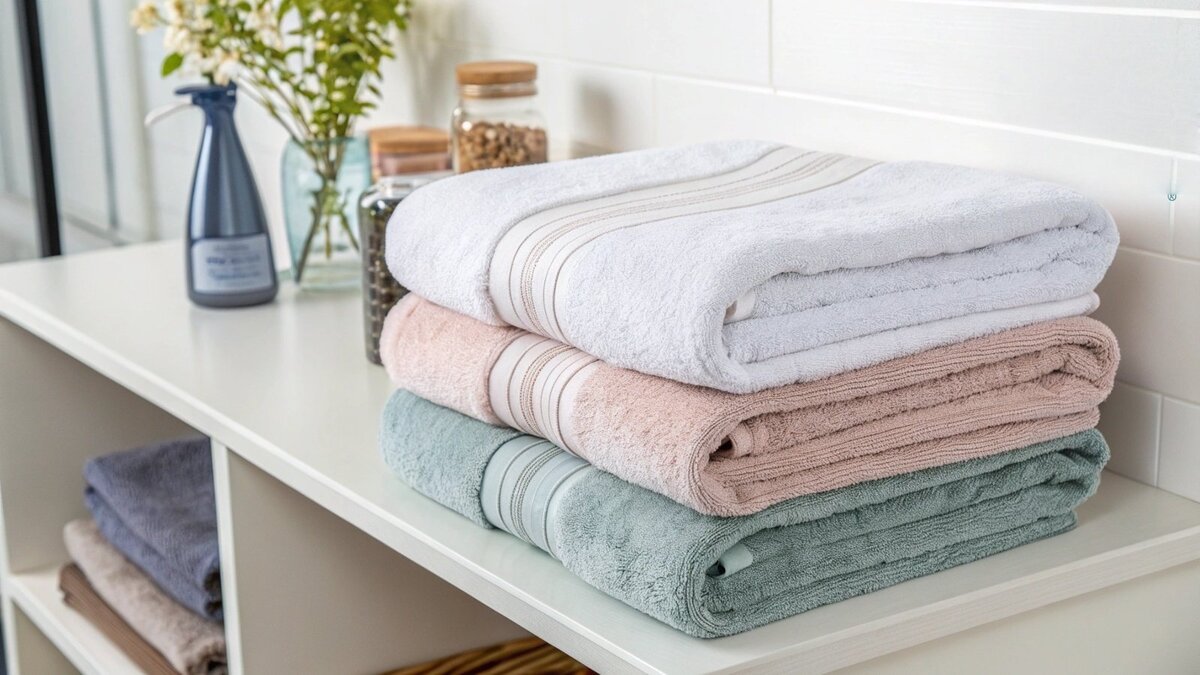 a comparison of microfiber, flour sack, and huckaback towel textures