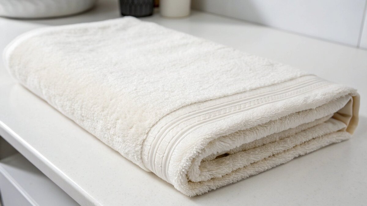 a person rubbing a white towel on a black surface to check for lint