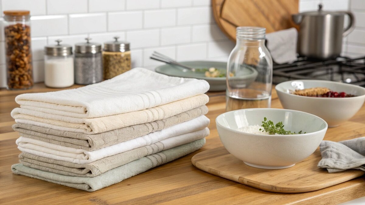 Saugfähiges Küchentuch zum Reinigen eines verschütteten Getränks eine Person, die einen großen Fleck auf einer Küchenarbeitsplatte mit einem saugfähigen Küchentuch abwischt