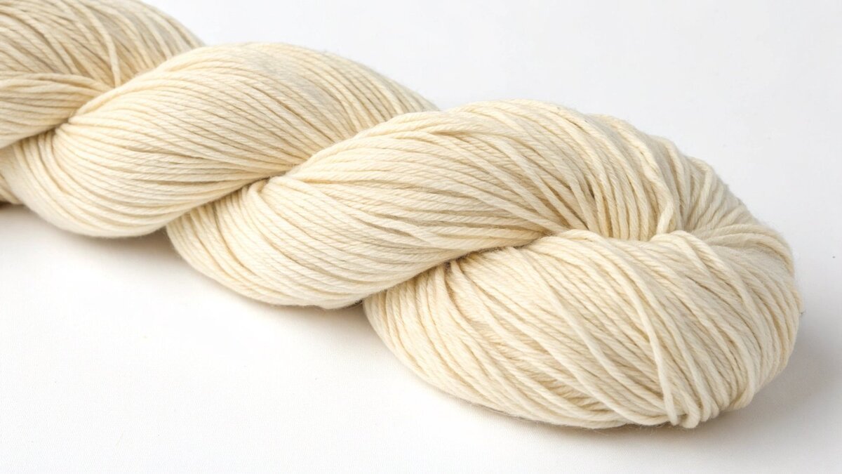 A close-up of soft ring spun cotton threads