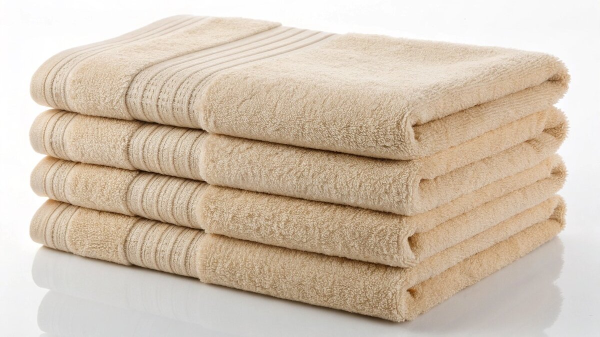 Close-up of cotton fibers on a towel