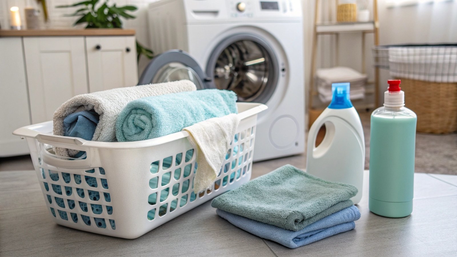 A clean, lint-free microfiber towel being inspected.