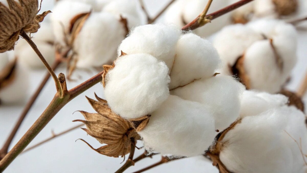 Egyptian Cotton vs. Turkish Cotton Towels Two luxurious towels side-by-side, one labeled Egyptian and one labeled Turkish