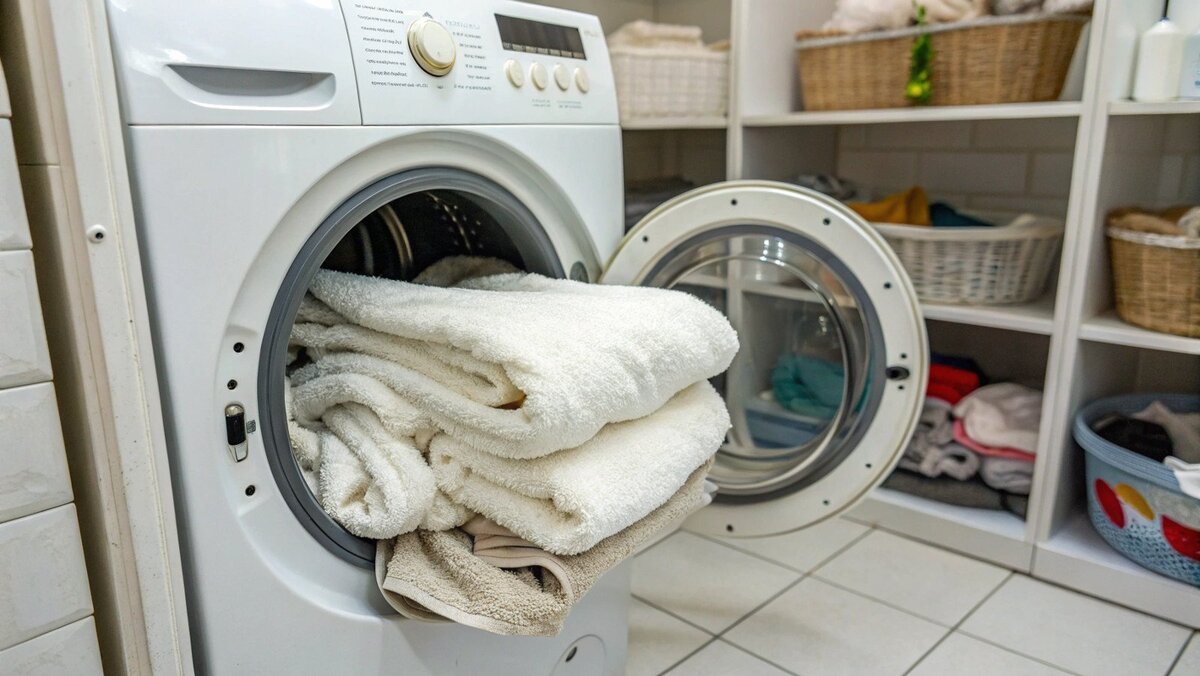 dangers of not washing bath towels close-up of mold on damp fabric