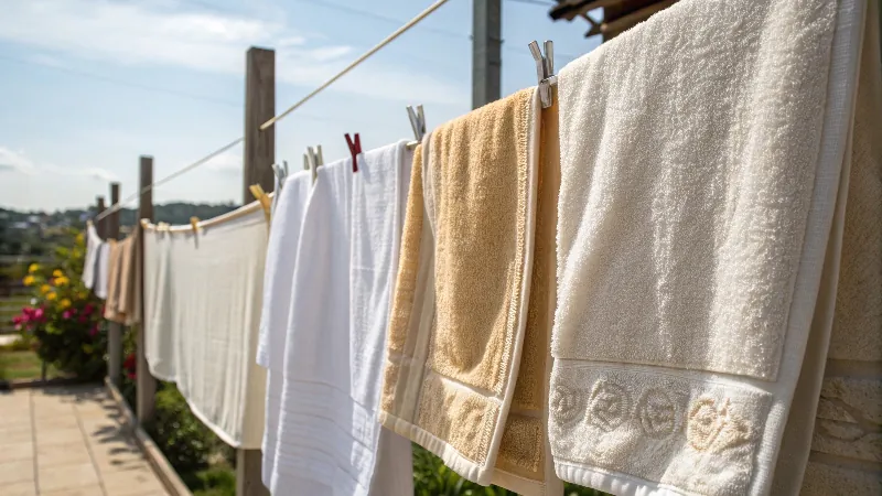 A stack of soft cotton hand towels