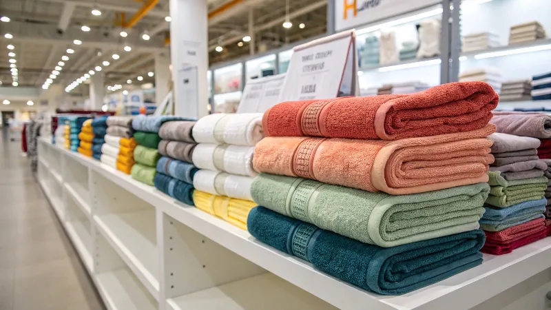 Una página de tienda online que muestra diferentes diseños de toallas.