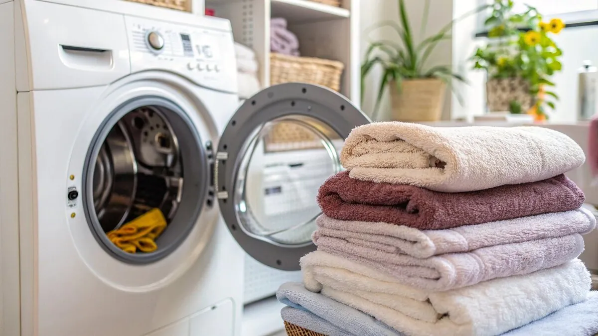 Clothes dryer with fresh towels